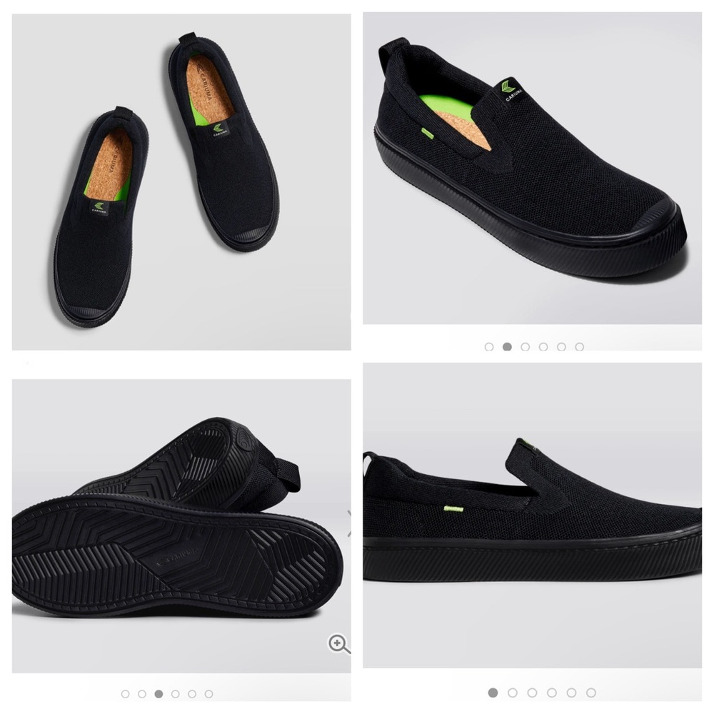 IBI Slip On All Black Knit Sneaker New with Box Women Size 6.5 Men 5